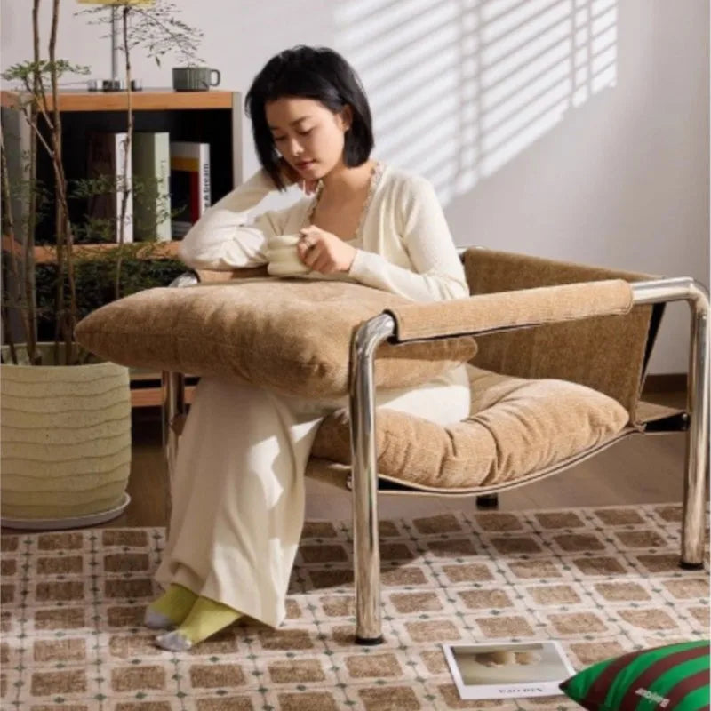 MOMO New Italian-style Bauhaus Lounge Chair Living Room Lazy Single Sofa Chair Light Luxury Premium Feeling Sofa Chair