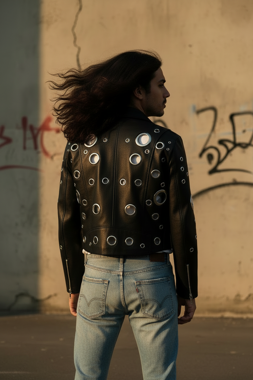 Mauroicardi Spring Short Hollow Out Patchwork Short Pu Leather Jacket Women Cool Luxury Designer European Style Clothes Fashion