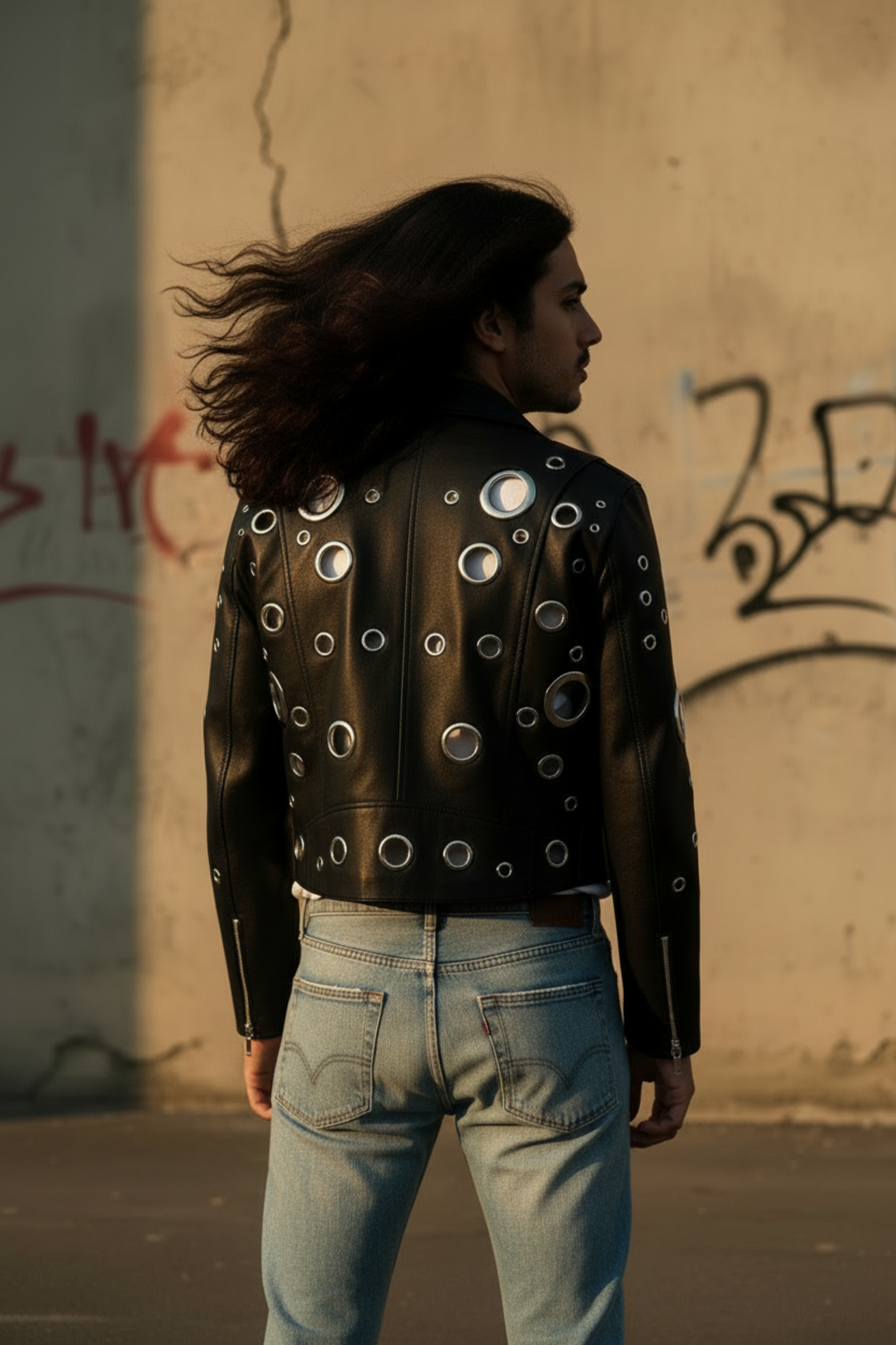 Mauroicardi Spring Short Hollow Out Patchwork Short Pu Leather Jacket Women Cool Luxury Designer European Style Clothes Fashion