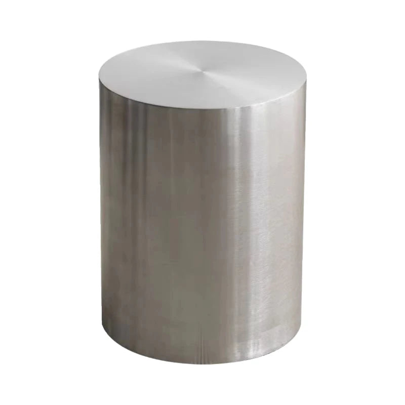 Nordic Metal Living Room Stool Industrial Round Chair for Milk Tea Shop Commercial Furniture Stainless Steel Simple Bistro Seat