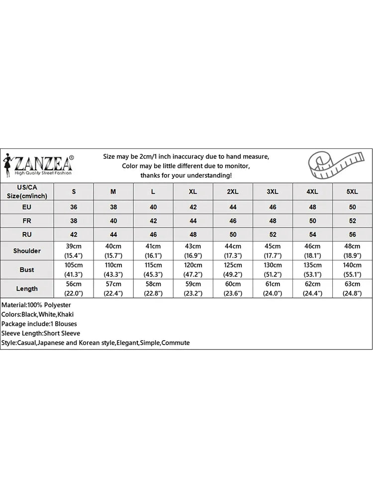 ZANZEA 2025 Summer Blouses Women Three-D Flowers Shirts Short Sleeve Blusas Chic Round Neck Shirts Casual Loose Colorblock Tops
