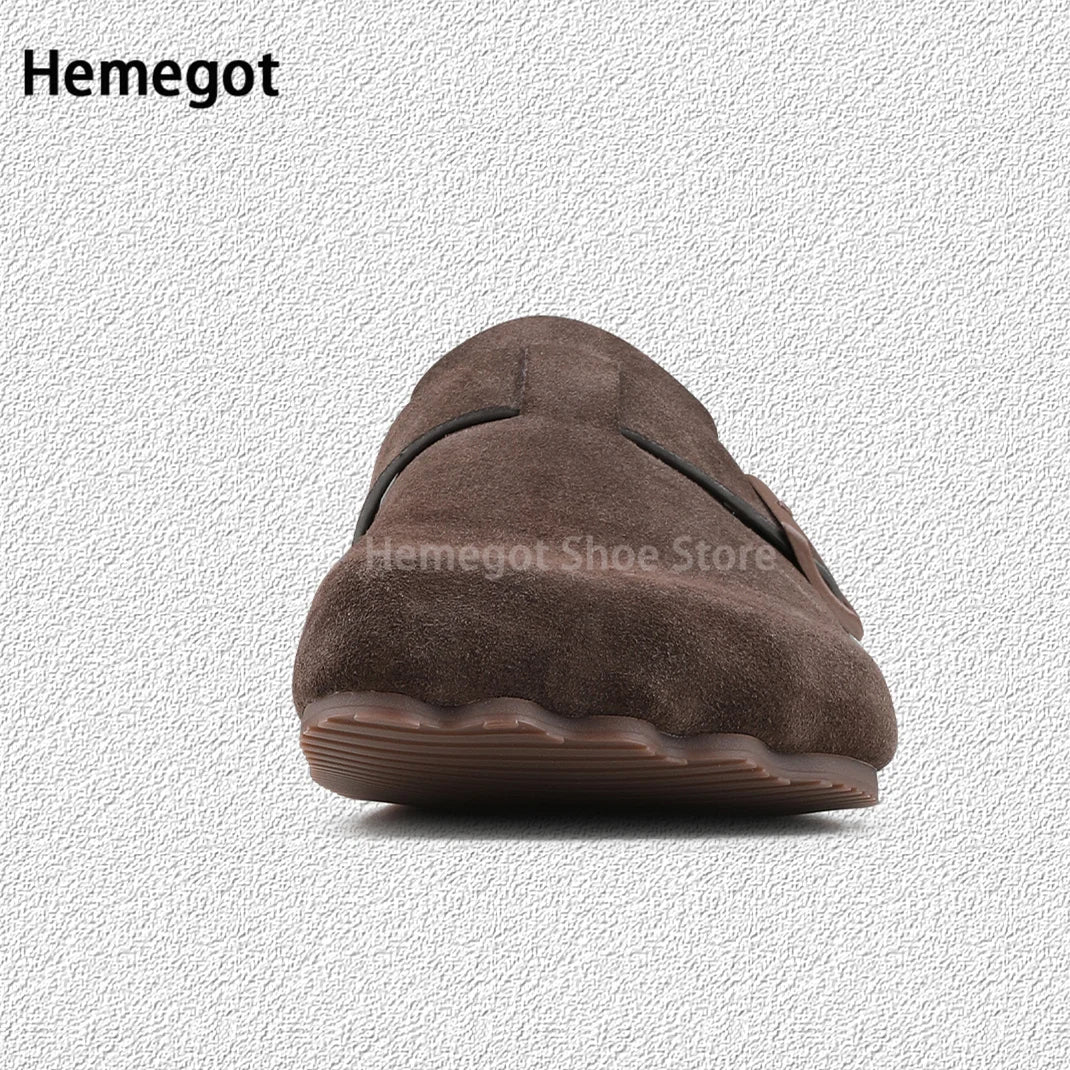 Five Finger Cowhide Slippers for Men Bao Toe Slides Male Mueller Shoes Couple Casual Shoes Breathable External Wearing Slippers