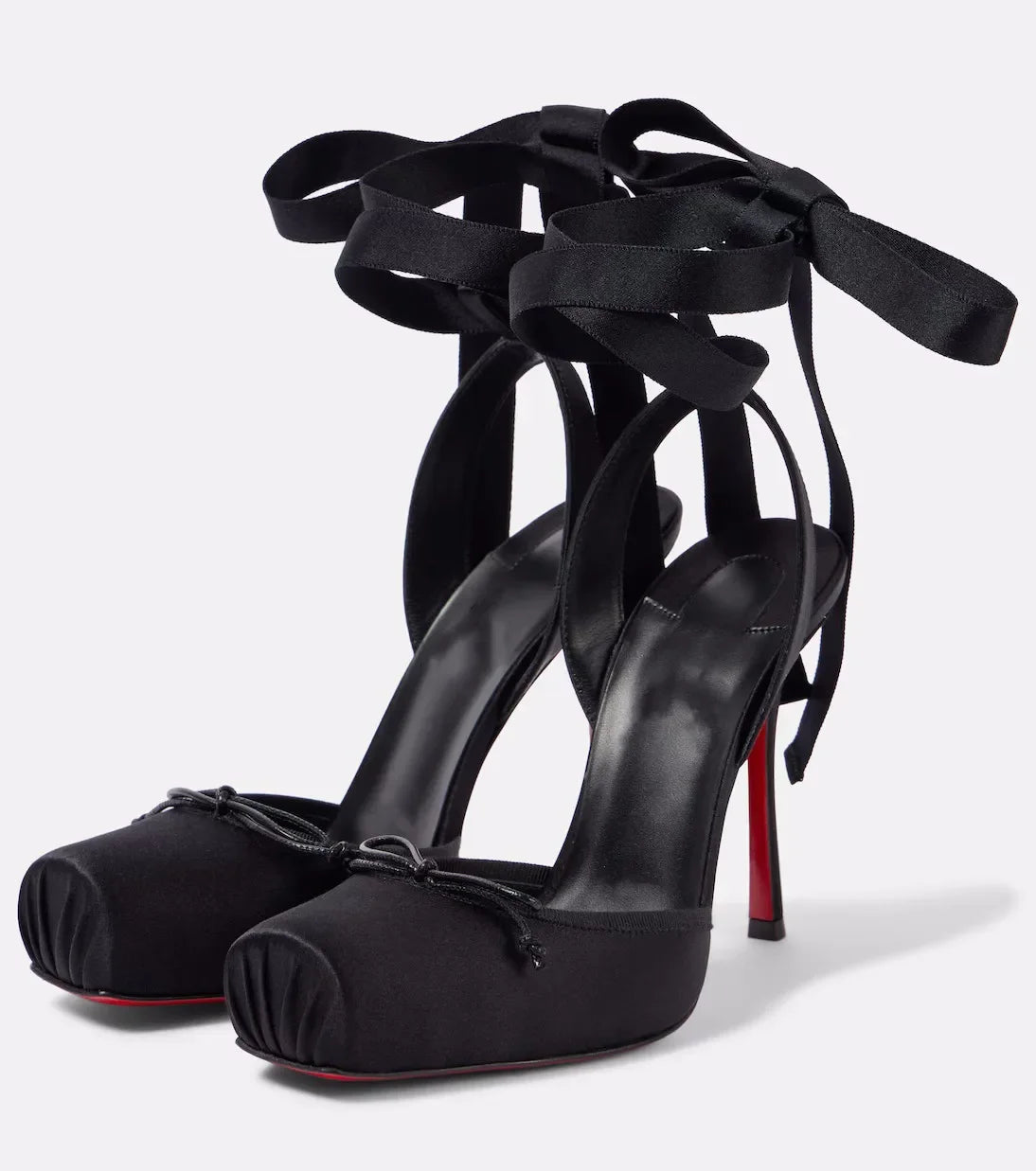 Ladies' New Summer Square Satin High-heeled Sandals with Ankle Straps, Fashionable Party and Banquet Ballet High-heeled Shoes