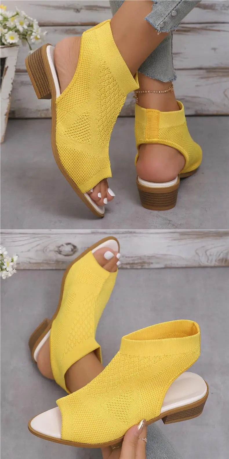 Sandals Fashion Summer Versatile Women Shoe Soft Non Slip Knitted Flat Shoes Breathable Hollow Fish Mouth Designer Shoes