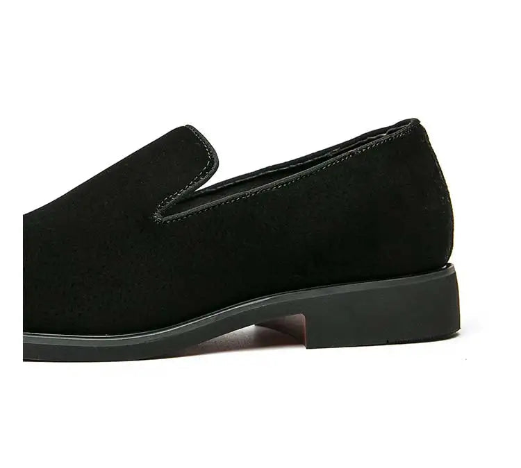 New In Red Bottom Shoes for Men Loafers Flock Solid Slip-On Party Men Dress Shoes Size 38-48 Free Shipping Men Shoes