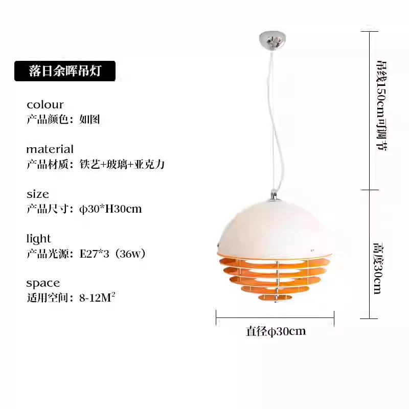 Vintage Creative Bauhaus pendant Lamp Restaurant Light Entrance Bedhead Bar Counter Island Terrace Sunset Atmosphere Pendant Light