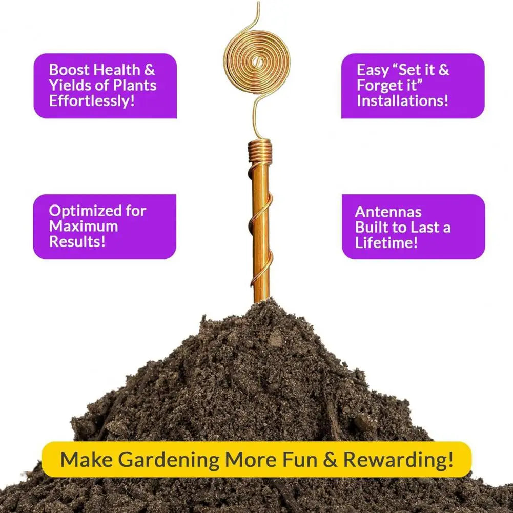 Pure Spiral Antenna for Plants Electroculture Gardening Stakes Wire Coil Antennas for Gardening Electroculture High for Indoor