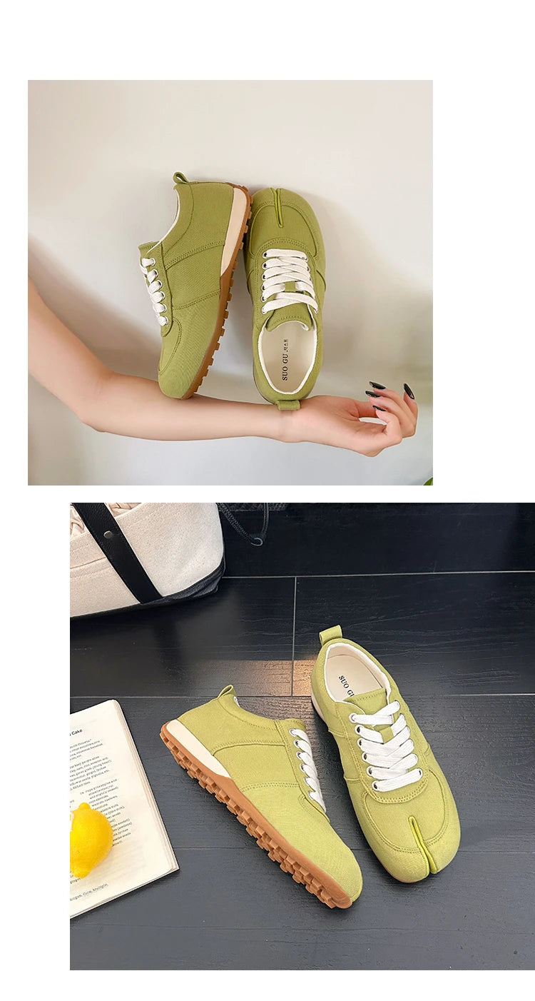 German Training Shoes Women's 2026 Summer Lace Up Forrest Gump Shoes Women's Split Toe Breathable Sports Shoes