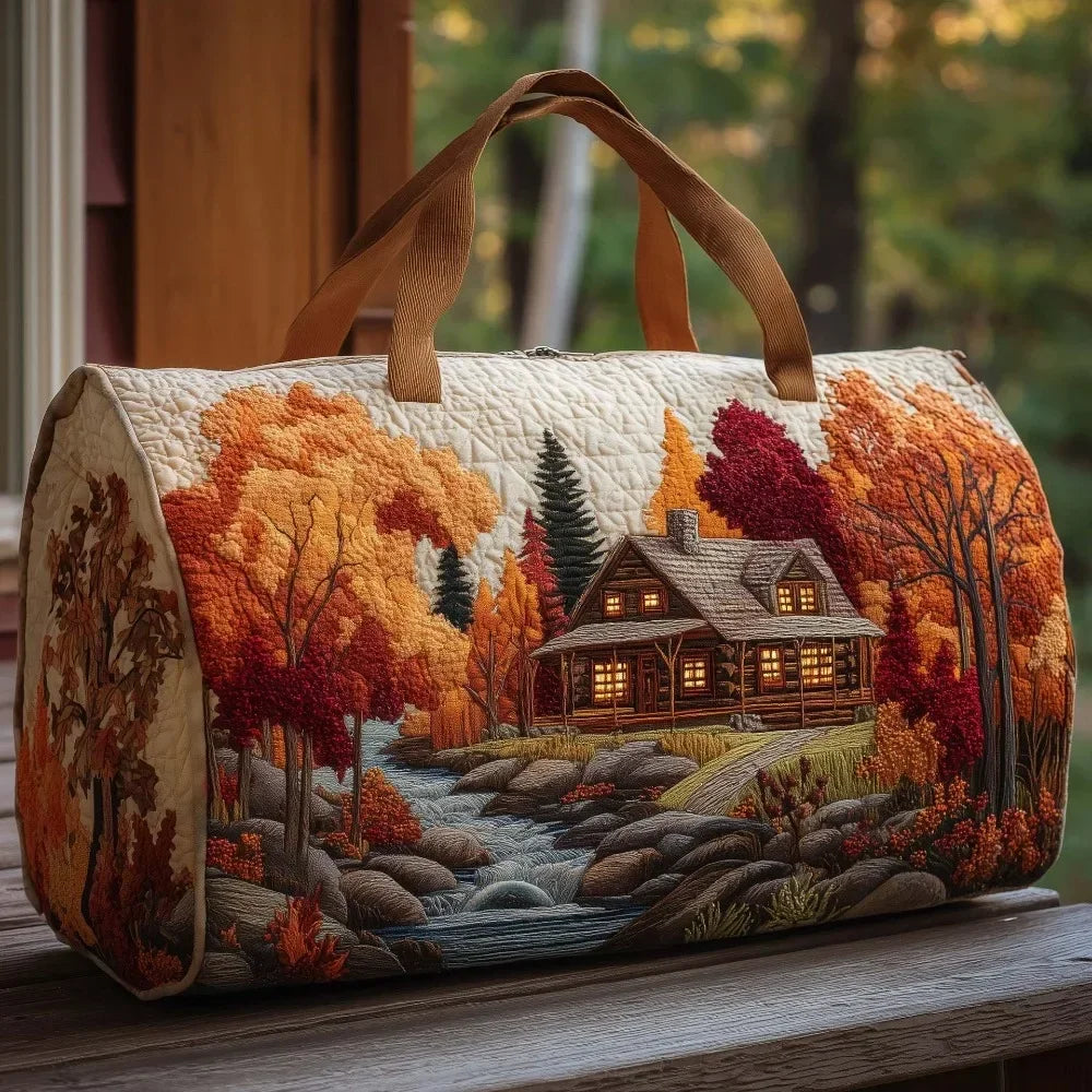 Adjustable Strap Quilted Duffle Bag 3D Quilting Craft Tote Bags Short-distance Handbag Large Capacity Travel Duffel Bag