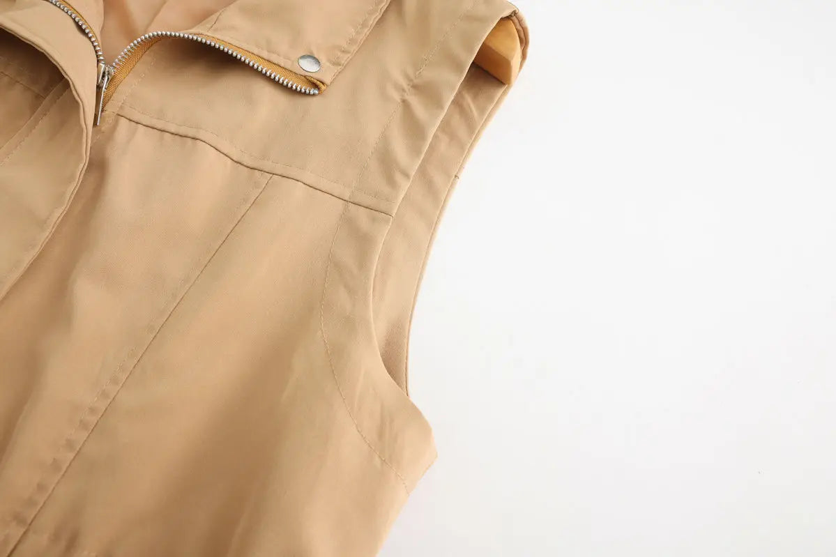 Sustainable Vest  Spring Autumn New Lined Vest Women Sleevless Korean Loose Middle Aged Short Casual Slim Waistcoat Coat Female Outerwear 4XL