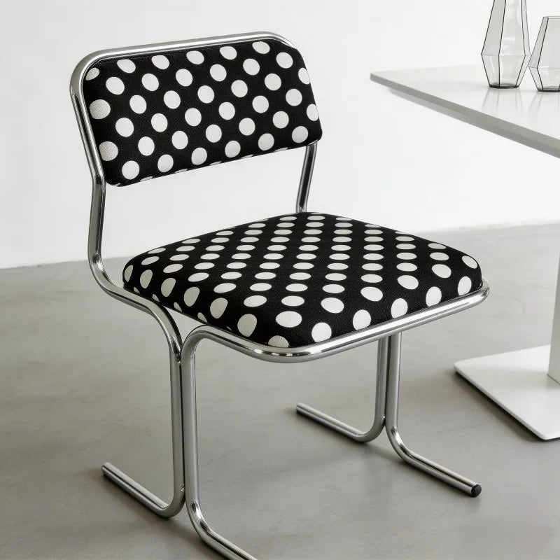 Bauhaus Style Dining Chair Modern Stainless Steel Counter Stool Retro Designer Living Room Chair Creative Kitchen Island Seats