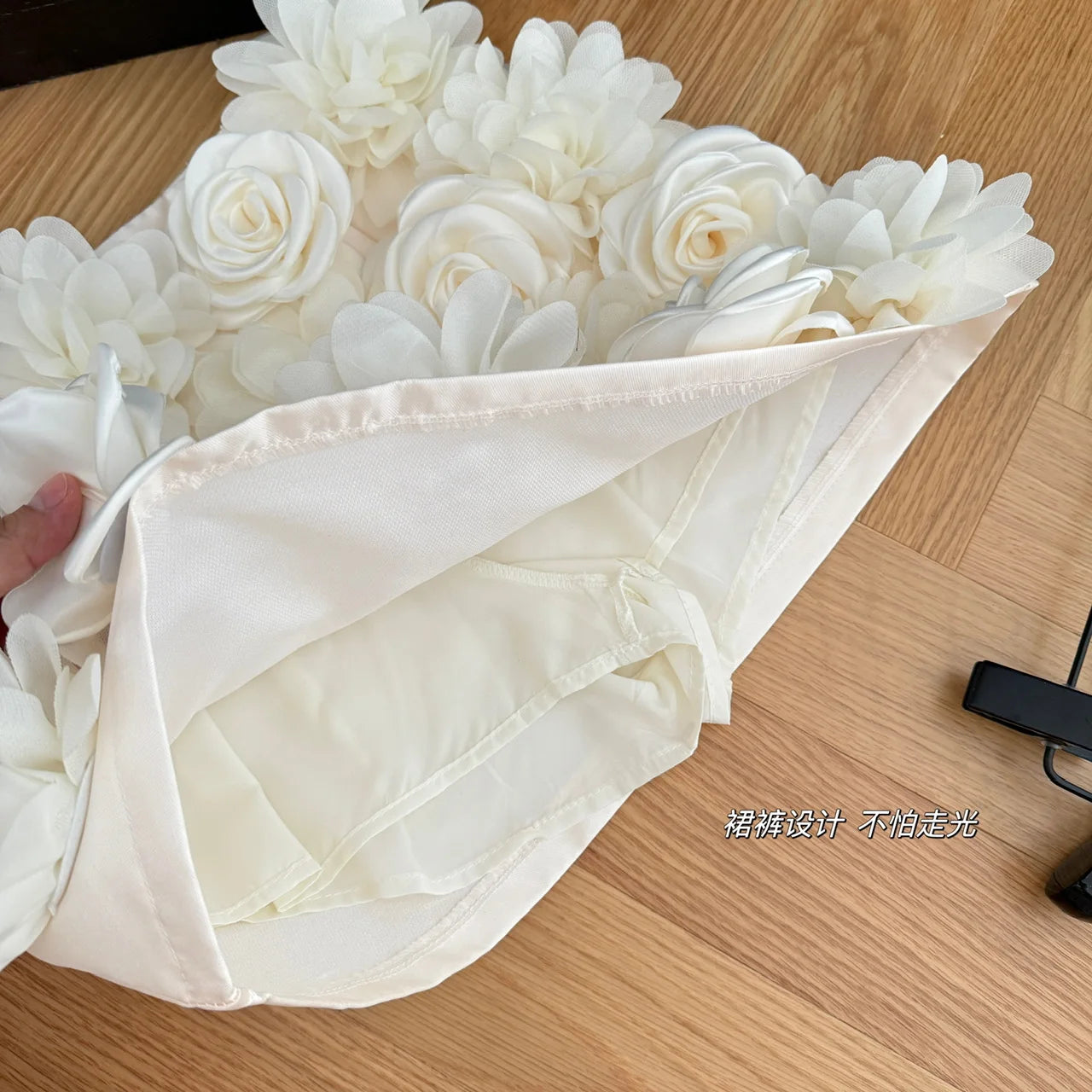 Spring Women Temperament Package Hip Black Three-dimensional Rose Skirt Female Sweet Fashion Y2k A Line Mini Kawaii Skirts