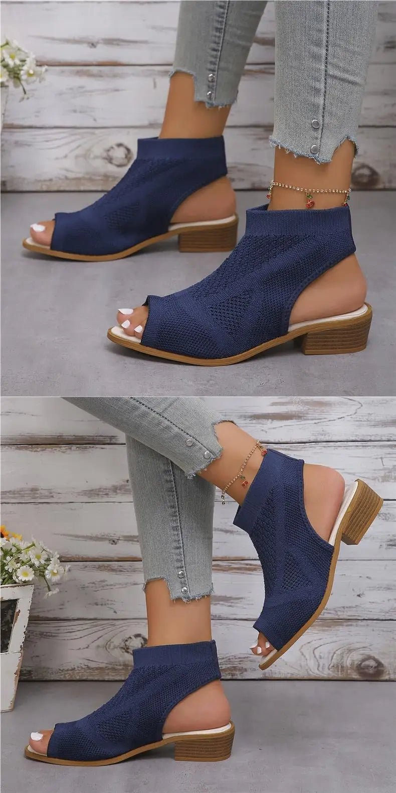 Sandals Fashion Summer Versatile Women Shoe Soft Non Slip Knitted Flat Shoes Breathable Hollow Fish Mouth Designer Shoes