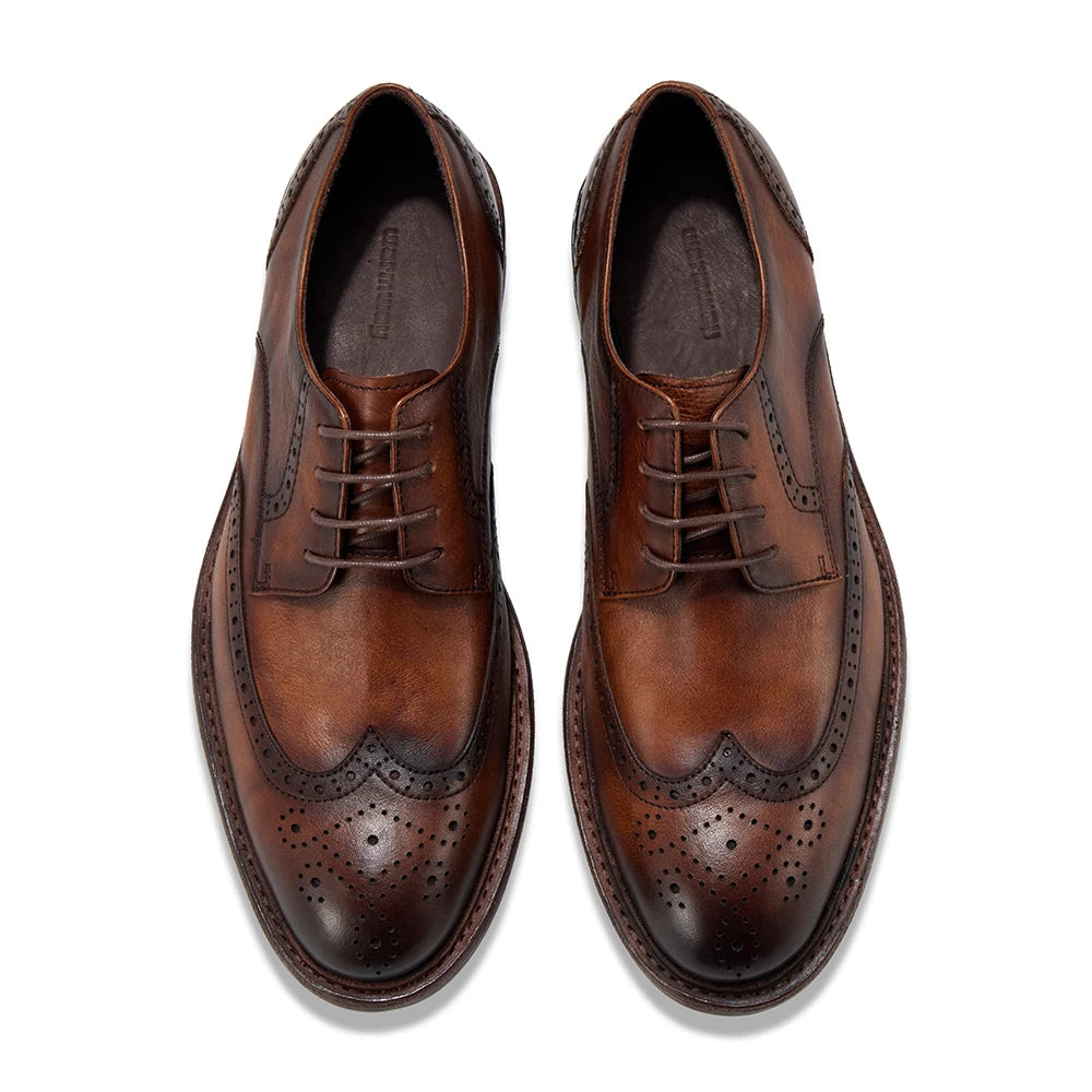 Men's Full-grain Genuine Leather Formal Dress Shoes Soft Comfortable Business Casual Footwear Classic Men's Footwear