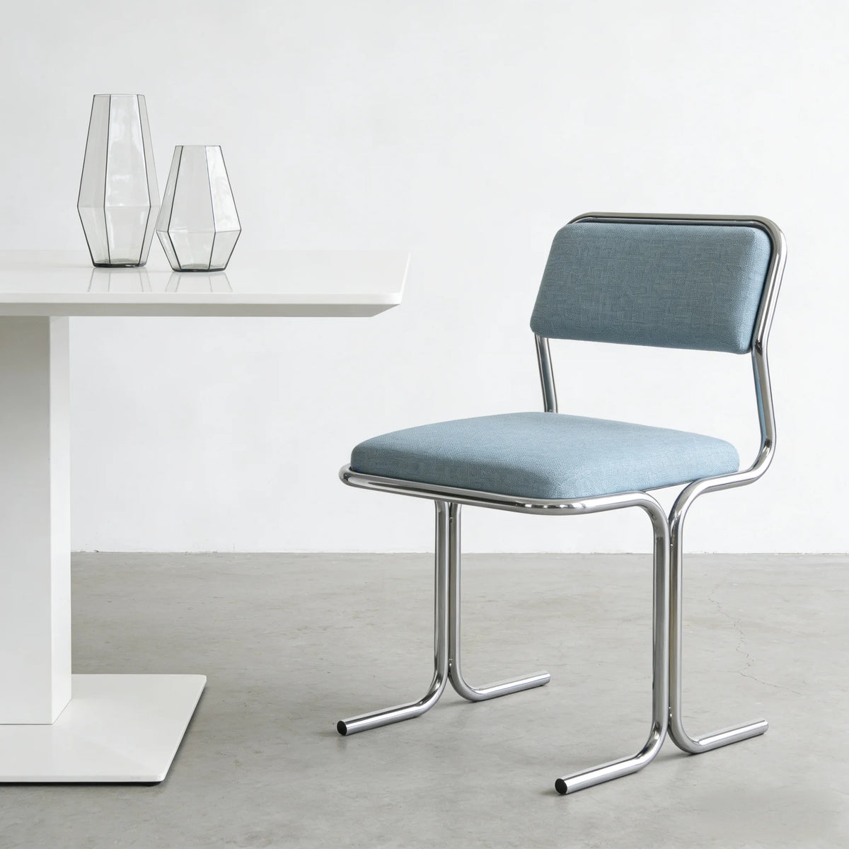 Bauhaus Style Dining Chair Modern Stainless Steel Counter Stool Retro Designer Living Room Chair Creative Kitchen Island Seats