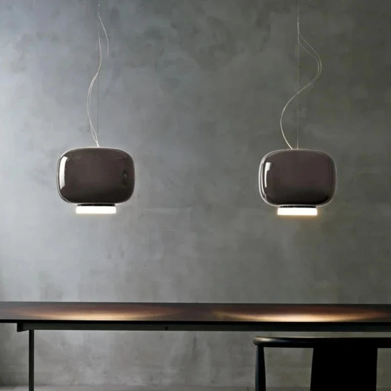 Italy Design Glass Pendant Lights Colorful Suspension Ceiling Hanging Lamp with E27 Bulbs for Dining Room Bedroom Living Room