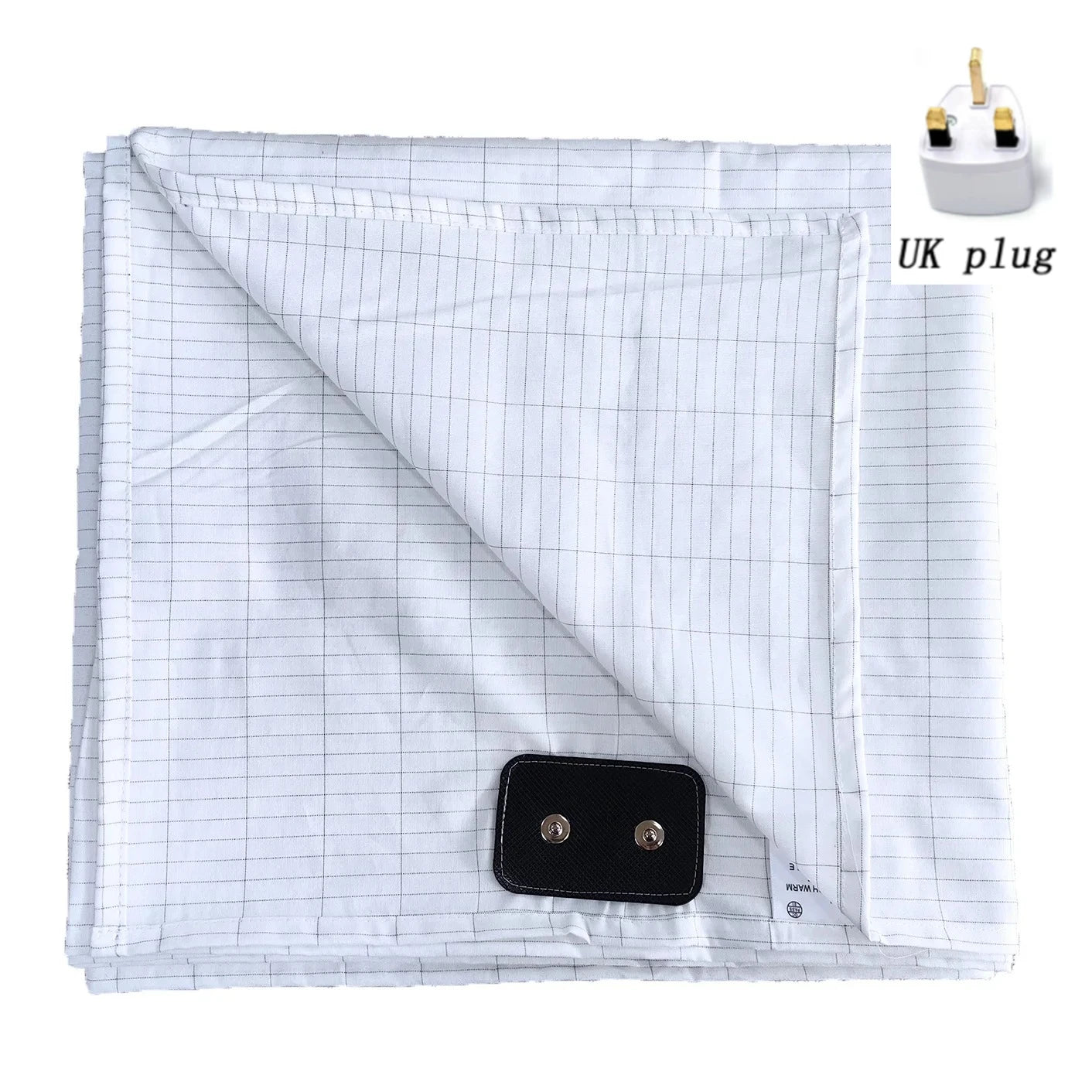 Soft and Conductive Grounding Bed Sheet AU/UK/EU/US Plug Antistatic Fiber Flat Bedsheet for Better Sleep Natural Health