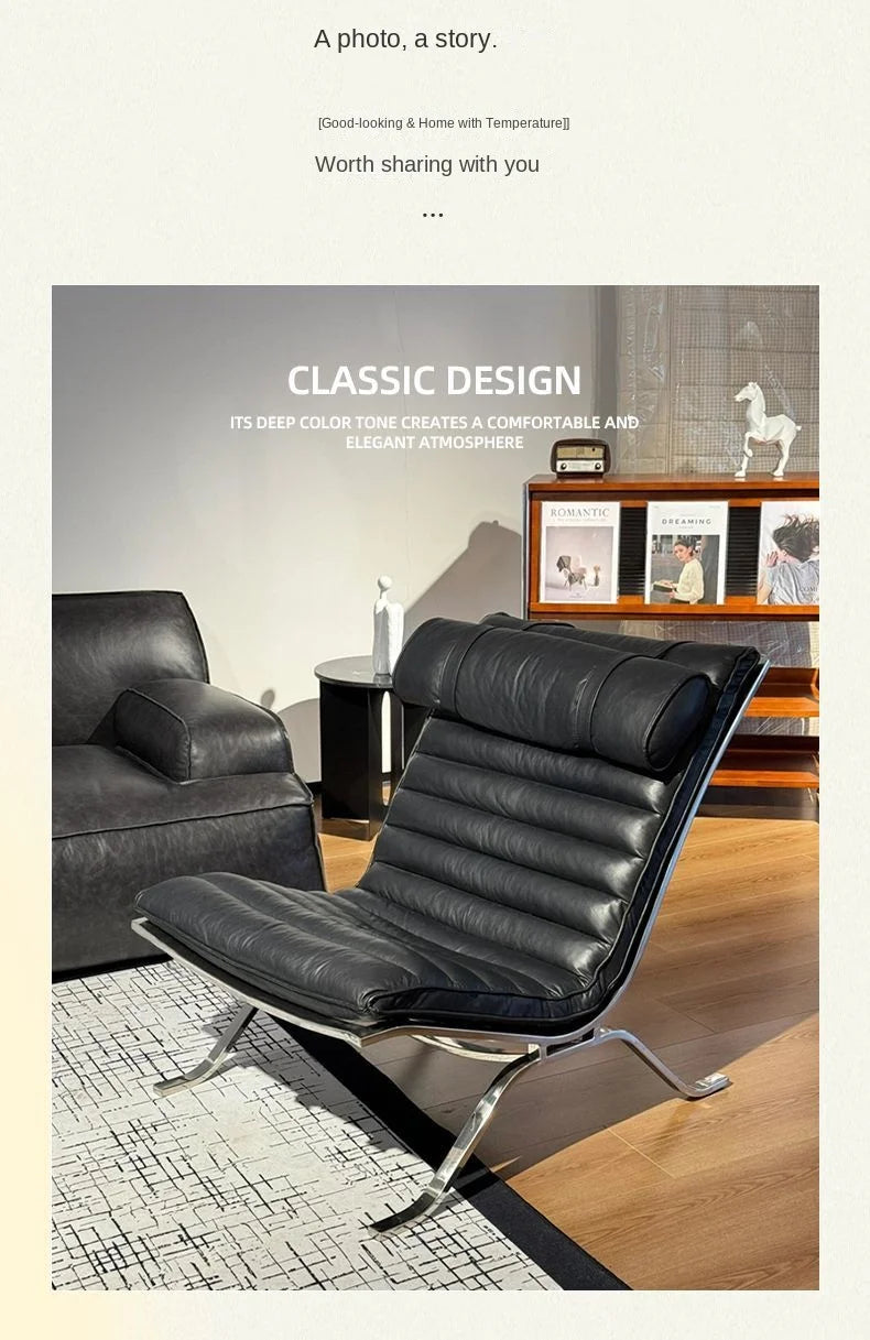 Sofa Chair Minimalist Light Luxury Senior Sense Of Living Room Antique Style Designer Sofa Chair Lazy Leisure Lounge Chair