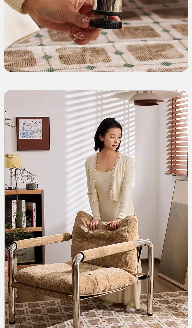 MOMO New Italian-style Bauhaus Lounge Chair Living Room Lazy Single Sofa Chair Light Luxury Premium Feeling Sofa Chair