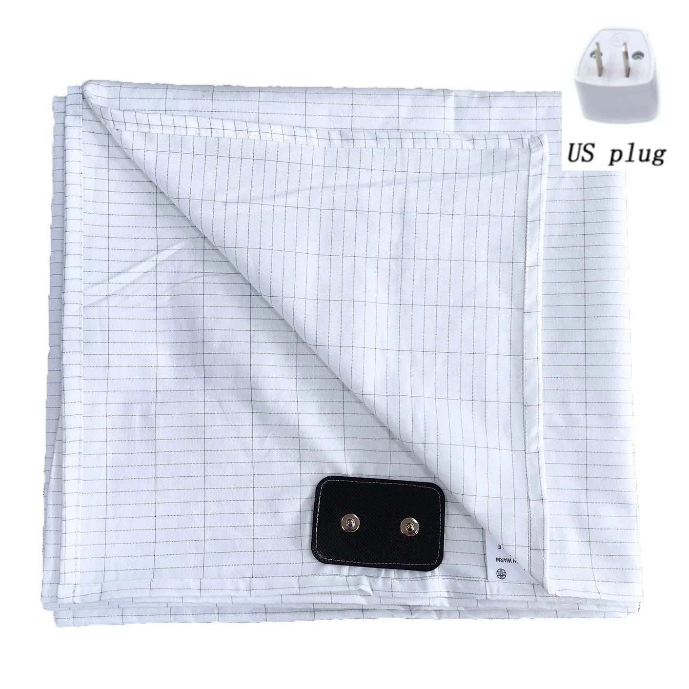 Soft and Conductive Grounding Bed Sheet AU/UK/EU/US Plug Antistatic Fiber Flat Bedsheet for Better Sleep Natural Health
