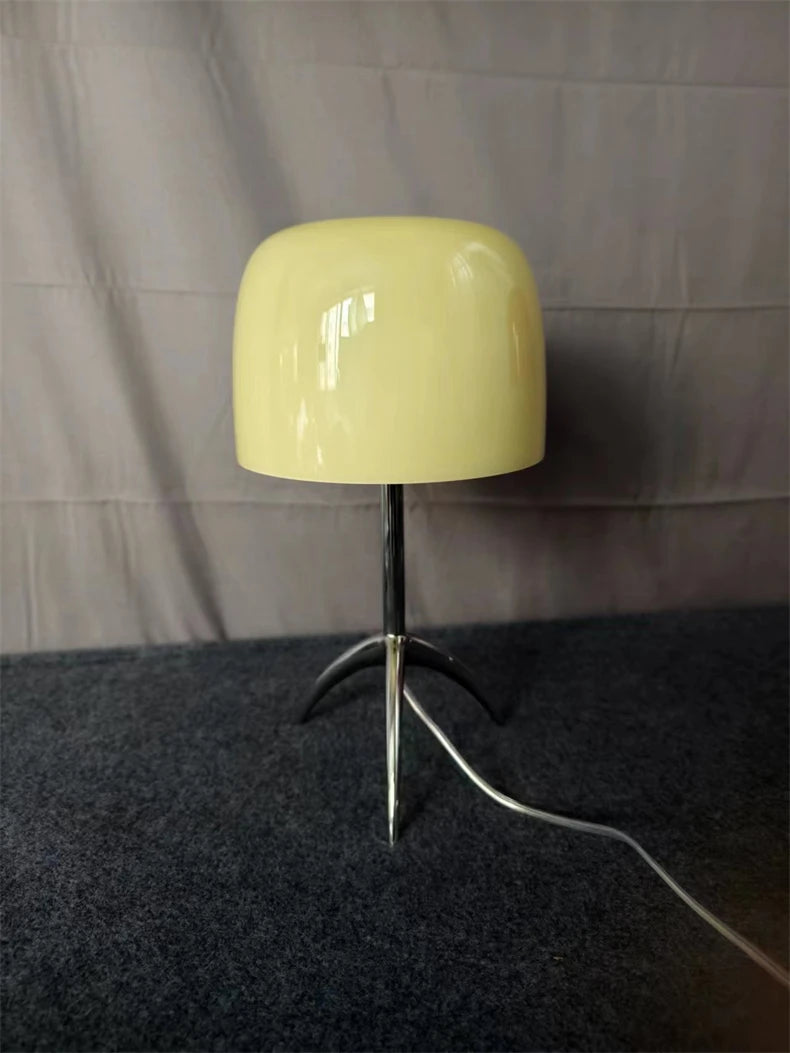 Italian Designer Glass Shade Table Lamp Tripod Desk Light for Bedroom