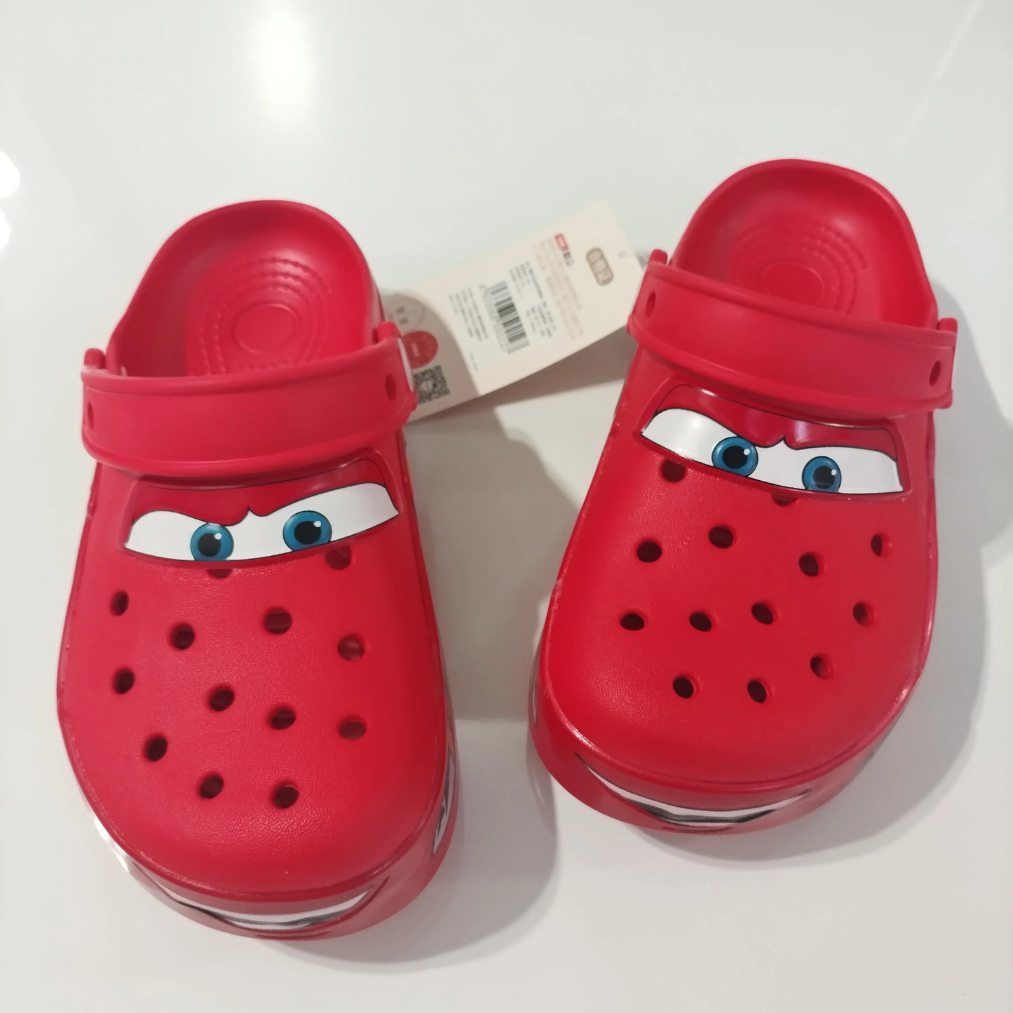 Disney Lightning Mcqueen Shoes Led Lighted Car Kids Slippers Animation Children Beach Sandals Boys Girl Gift