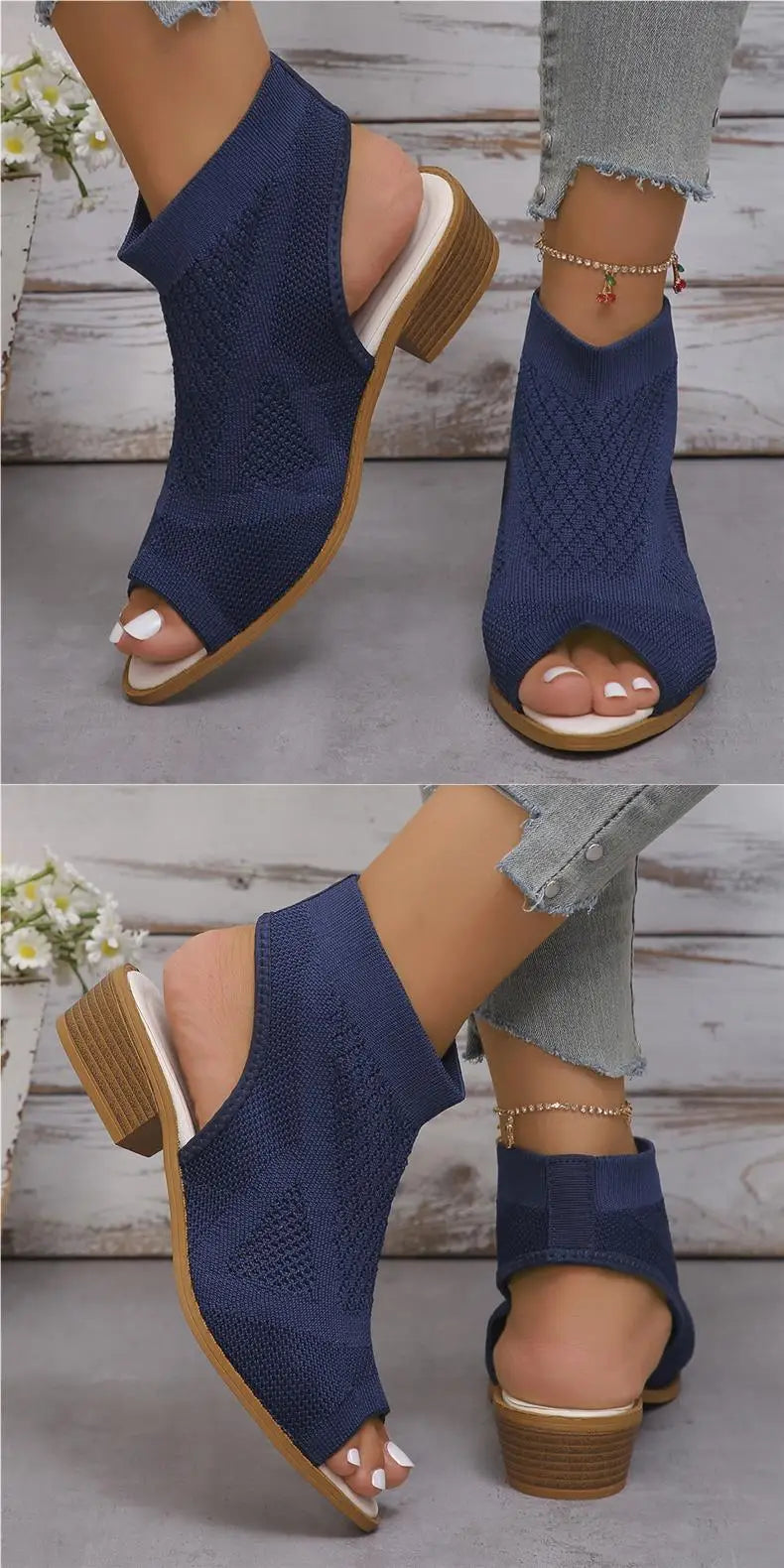 Sandals Fashion Summer Versatile Women Shoe Soft Non Slip Knitted Flat Shoes Breathable Hollow Fish Mouth Designer Shoes