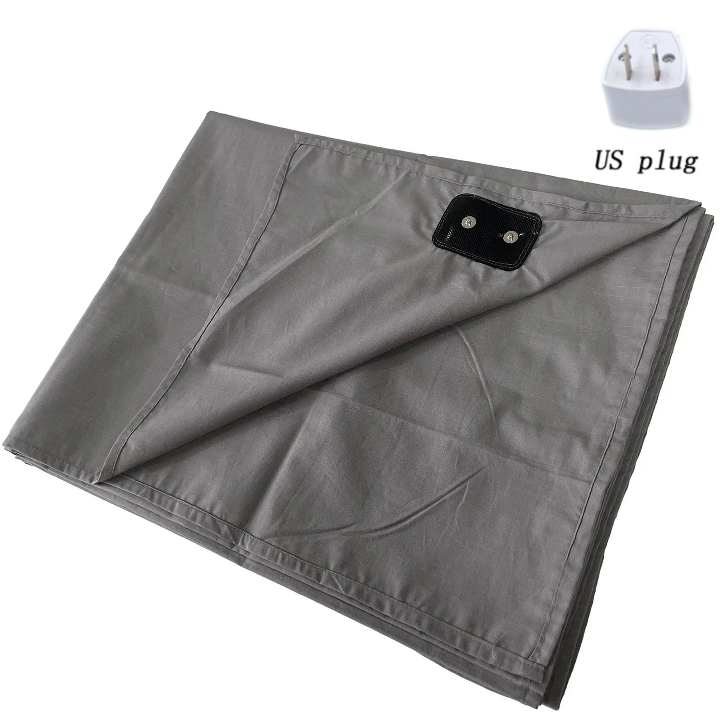 Soft and Conductive Grounding Bed Sheet AU/UK/EU/US Plug Antistatic Fiber Flat Bedsheet for Better Sleep Natural Health