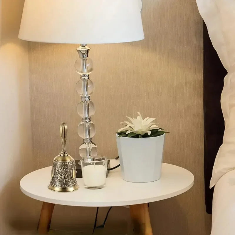 Brass Bronze Handicraft Bell Metal Call Bells Alarm Hand Held Service Call Bell Desktop Bell Tea Dinner Bell Bronze Christams Bell