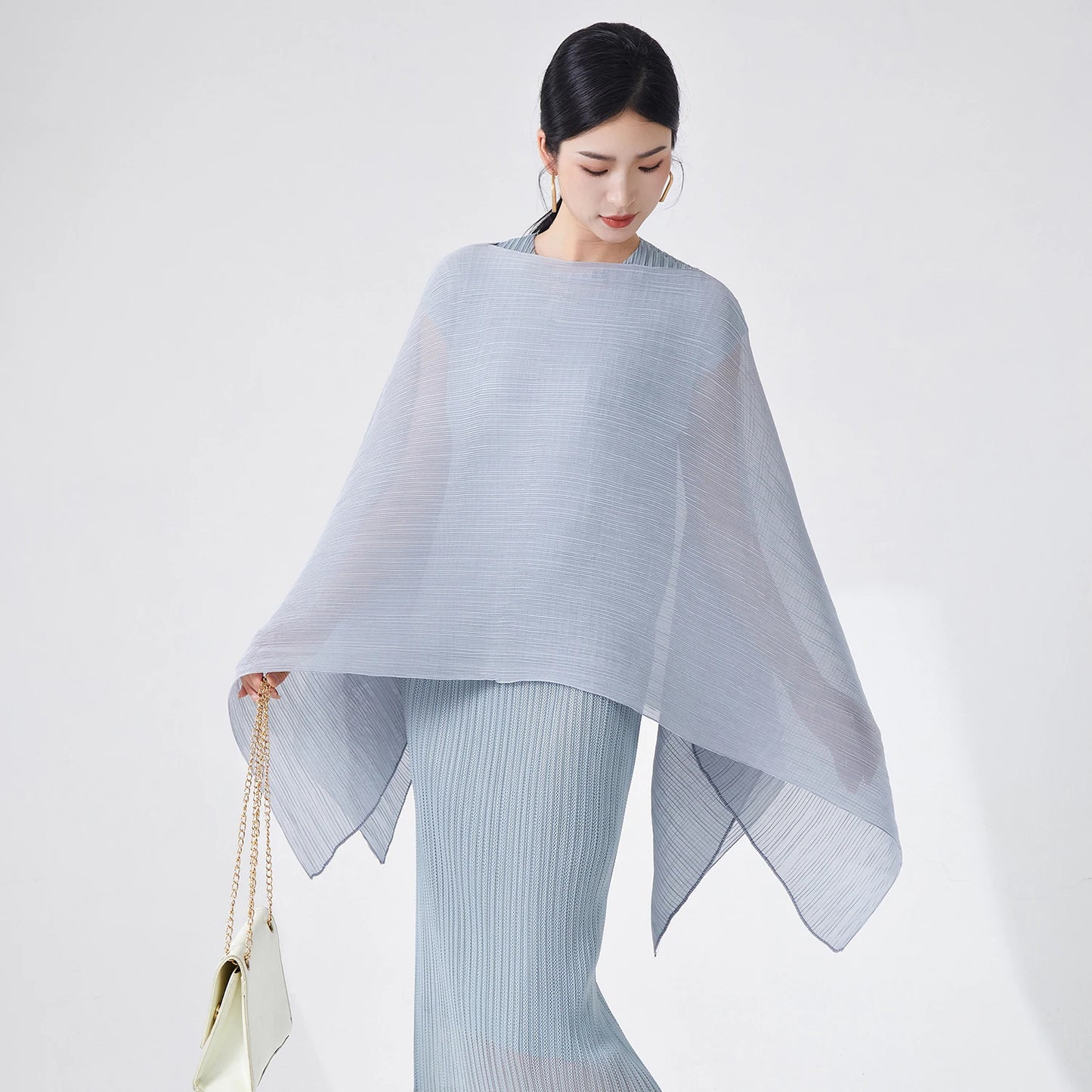 2025 Latest Design Miyake Pleated Blouse for Ladies Casual Joker Shirt Lace Breathable Office Work Cover Summer Woven Smock