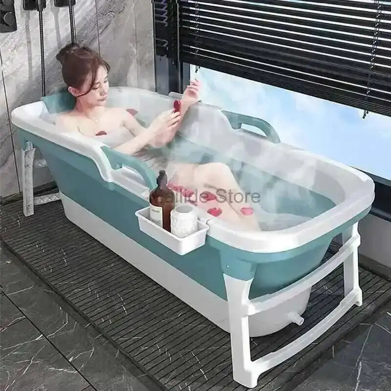 Tub Bathtubs Adult Folding bathtub Household Foaming hot Simple Adult Bathing Tub Full Body Sweat Portable Steam Bathing Basin
