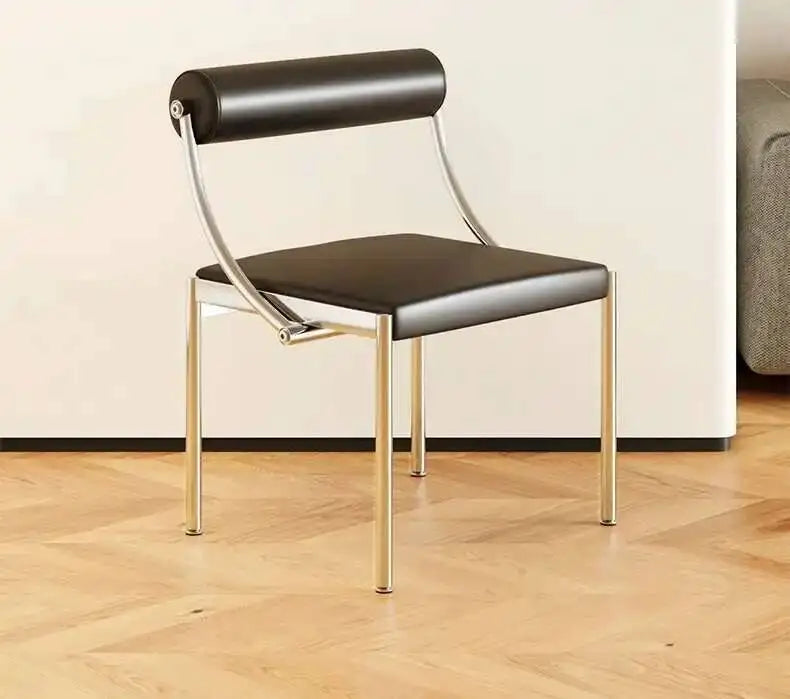 Designer Dining Chair Vintage Style Stainless Steel Study Bedroom Makeup Chair Dresser Furniture