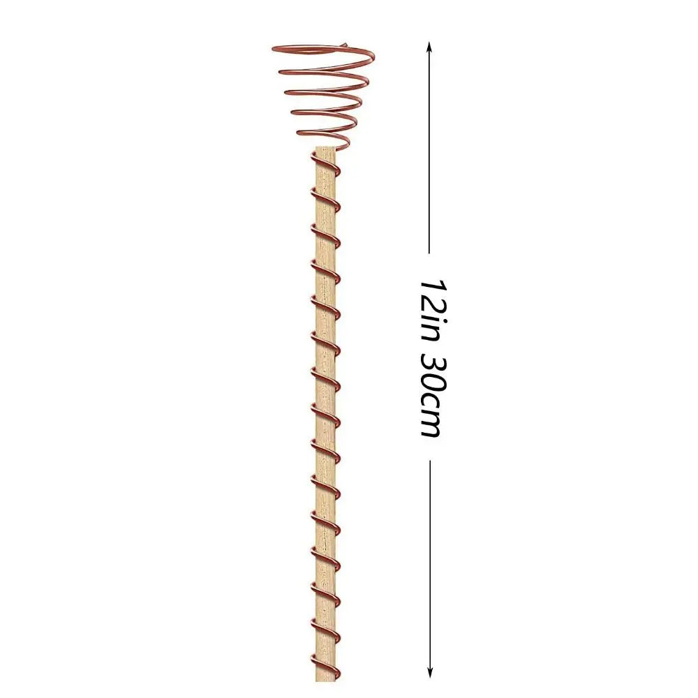 Garden & Bonsai Copper Electroculture Plant Stakes Wire Coil Wood Rod Electroculture Vegetables Stake Plant Support Frame Plants