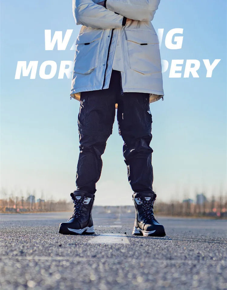 2026 New arrival Winter Men Snow Boots Warm Plush Men's Boots Waterproof High-top Ankle Boots Non-slip Men's Hiking Sneakers
