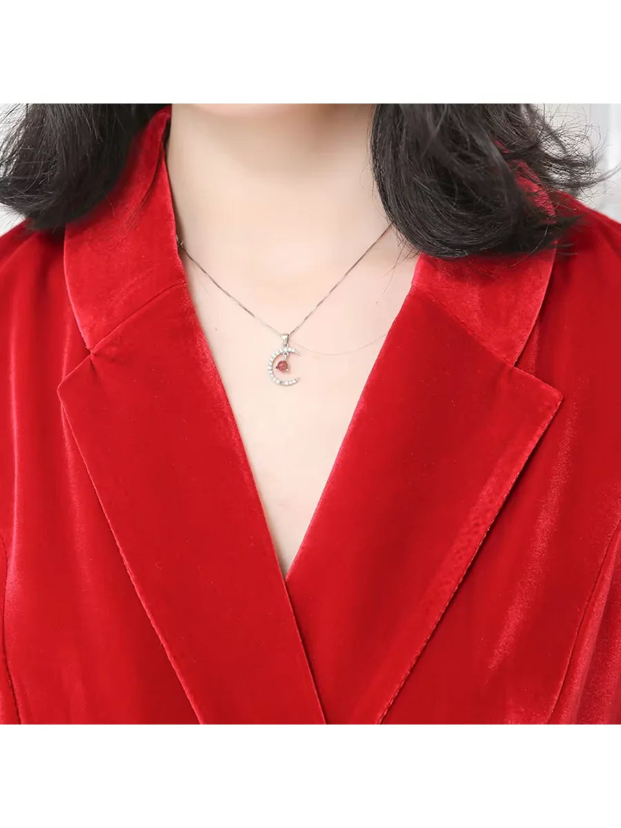 Nerazzurri Spring Autumn Long Soft Flowy Red Velvet Jumpsuit Women with Sleeves Sashes Maxi Black Wide Leg Floor Length Clothes