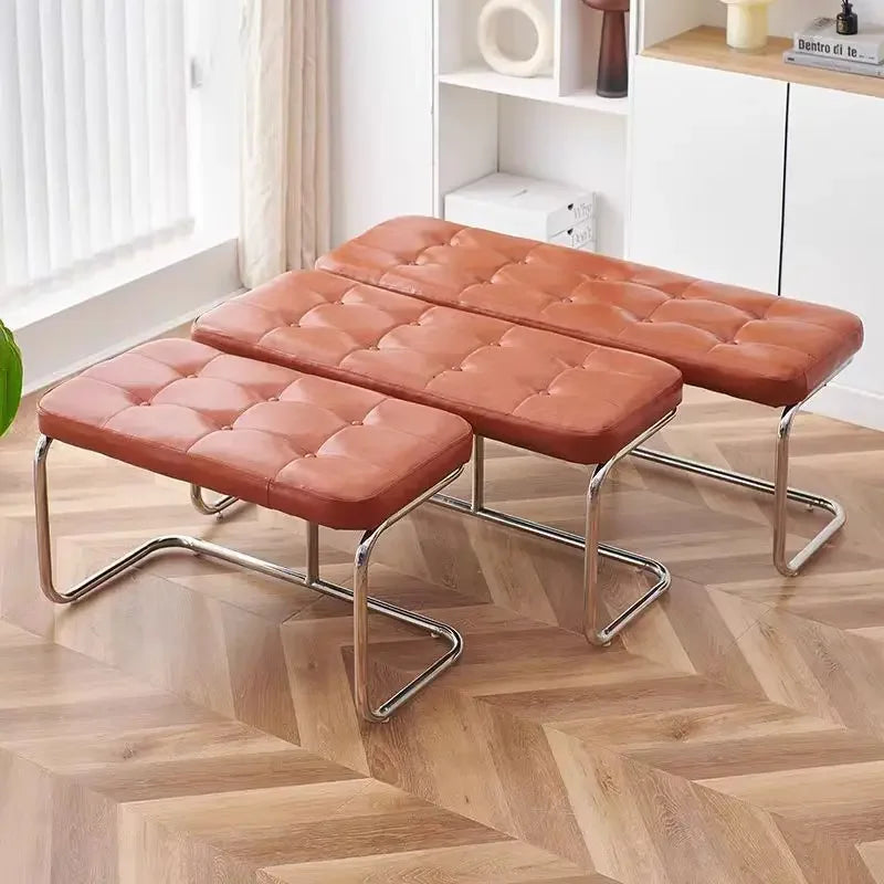 Slim Entryway Shoe Bench Narrow Hallway Seat Vintage Storage Stool Chair Upholstered Bench Wassily Bench Step Stool