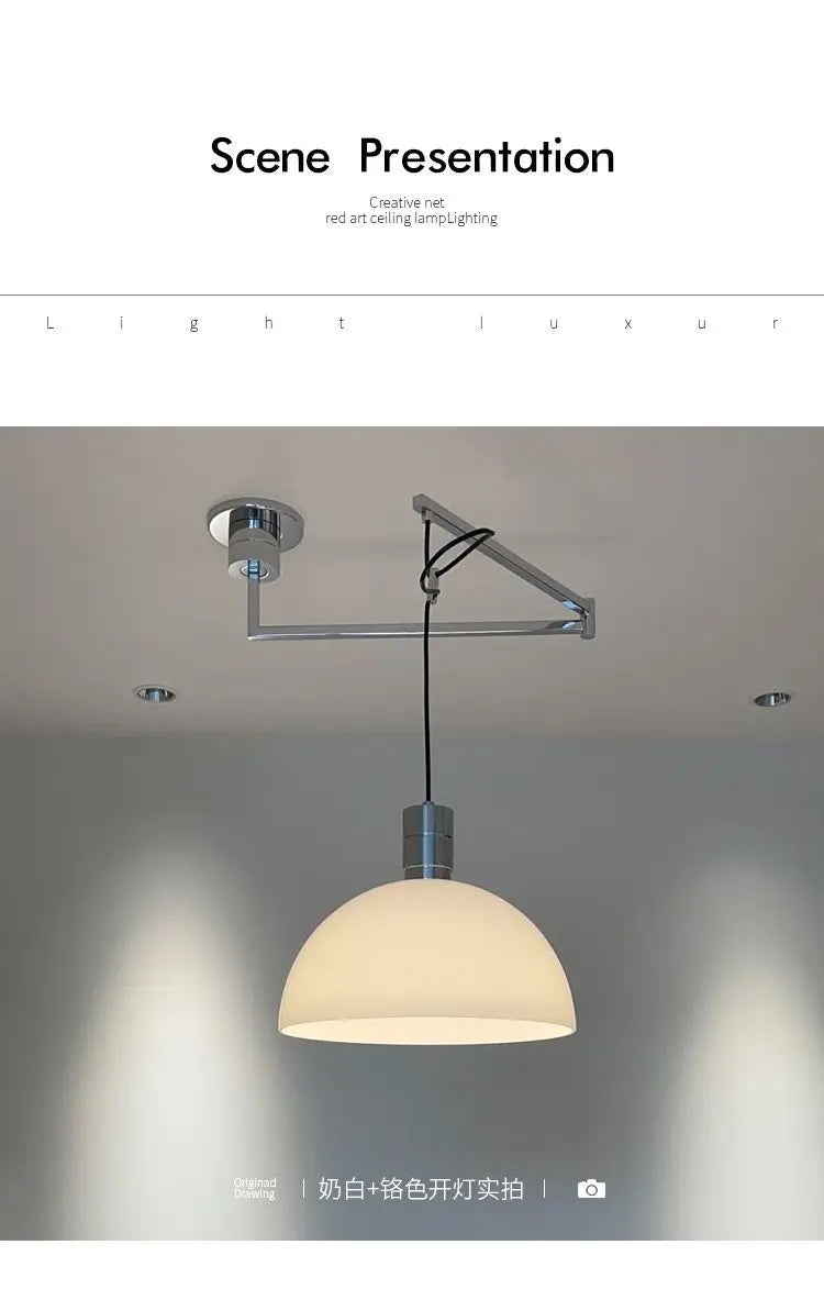 Nordic Modern Pendant Versatile Lamp Simple Study Restaurant Rocker Arm Light Creative Personality Displacement