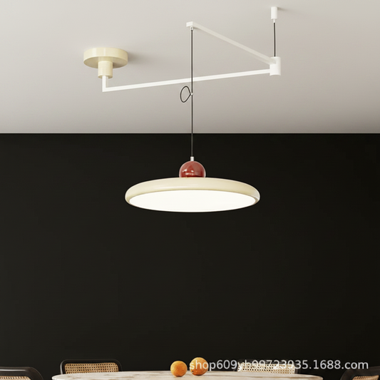 Movable Rocker Arm Restaurant Chandelier Modern Simple Table Light Advanced French Full Spectrum Eye Protection Light
