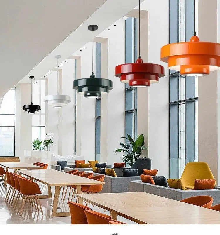 Pendant Acrylic Lamp Restaurant Simple Modern Creative Multi-layer Decoration Retro Color