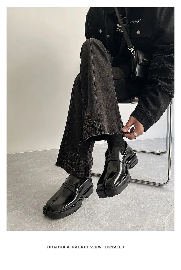 2026 New arrival Split Toe Shoes Tabi Shoes Loafer for Men and Women Split Toe Thick Sole Casual Genuine Leather Shoes