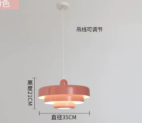 Pendant Acrylic Lamp Restaurant Simple Modern Creative Multi-layer Decoration Retro Color