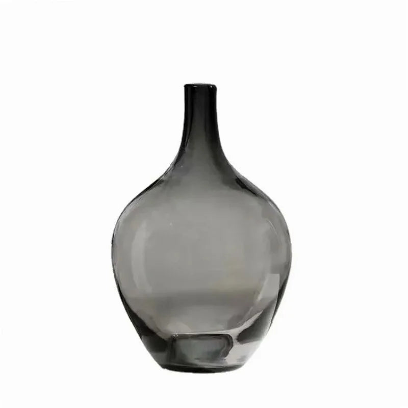 Japanese Style Big Belly Clear Glass Vase Living Room Decoration Simple Ins Home Room Decoration Wedding Decoration