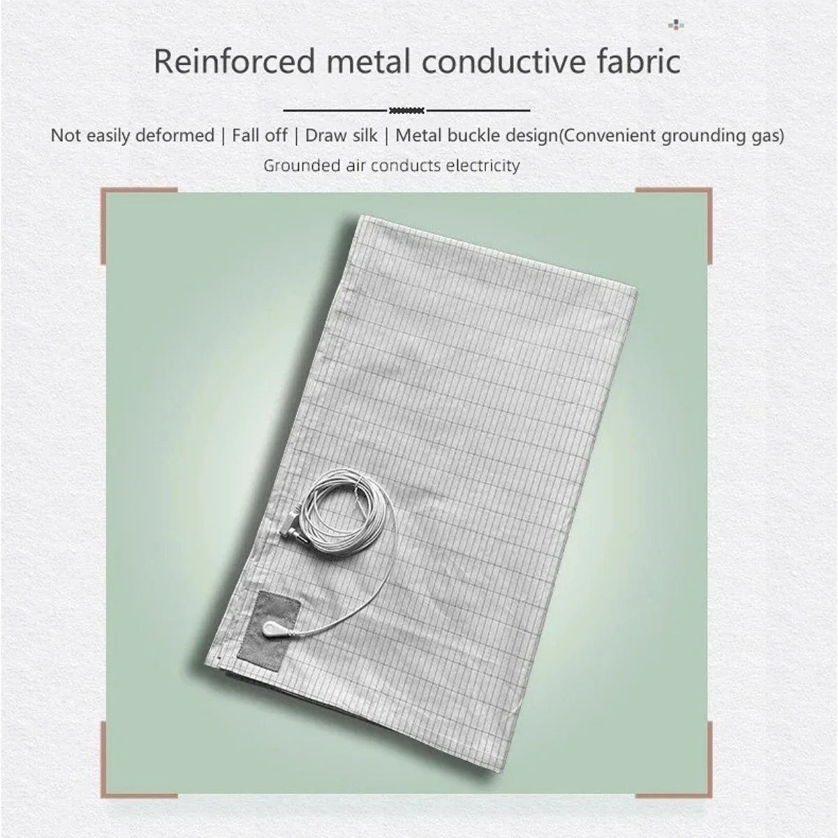 Soft and Conductive Grounding Bed Sheet AU/UK/EU/US Plug Antistatic Fiber Flat Bedsheet for Better Sleep Natural Health