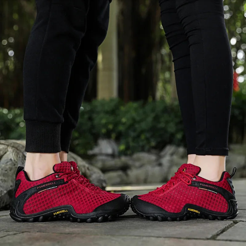 Outdoor Hiking Waterproof And Anti-Skid Thick Bottom Wear-Resistant And Breathable Ultra Light Cloth Mountaineering Shoes