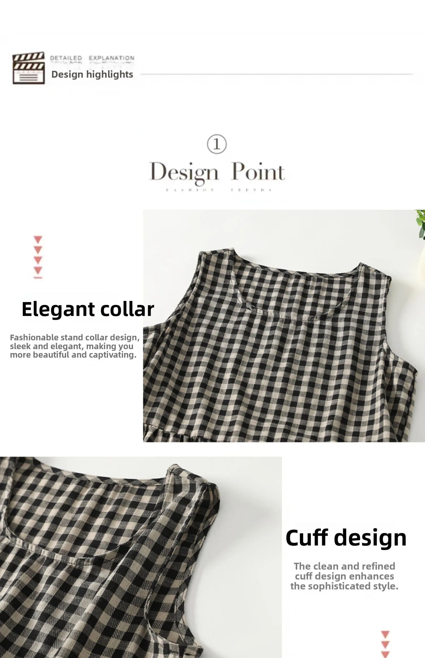 Retro Japanese Sle Linen Plaid Vest Dr Women Summer Loose Cotton Linen Svel Midi Dr A-Line Skirt round Ne