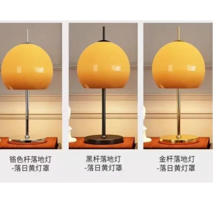 Floor Lamp Design Sense Retro Living Room Bedroom Study Glass Creative French Cream Atmosphere Vertical Table Lamp