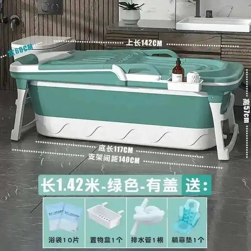 Tub Bathtubs Adult Folding bathtub Household Foaming hot Simple Adult Bathing Tub Full Body Sweat Portable Steam Bathing Basin