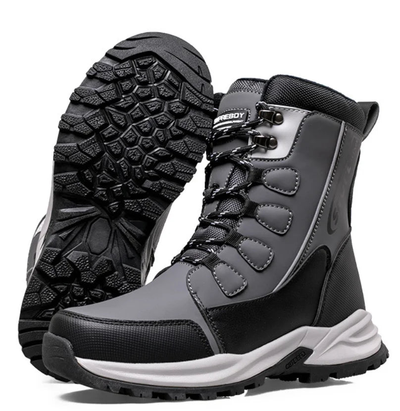 2026 New arrival Winter Men Snow Boots Warm Plush Men's Boots Waterproof High-top Ankle Boots Non-slip Men's Hiking Sneakers