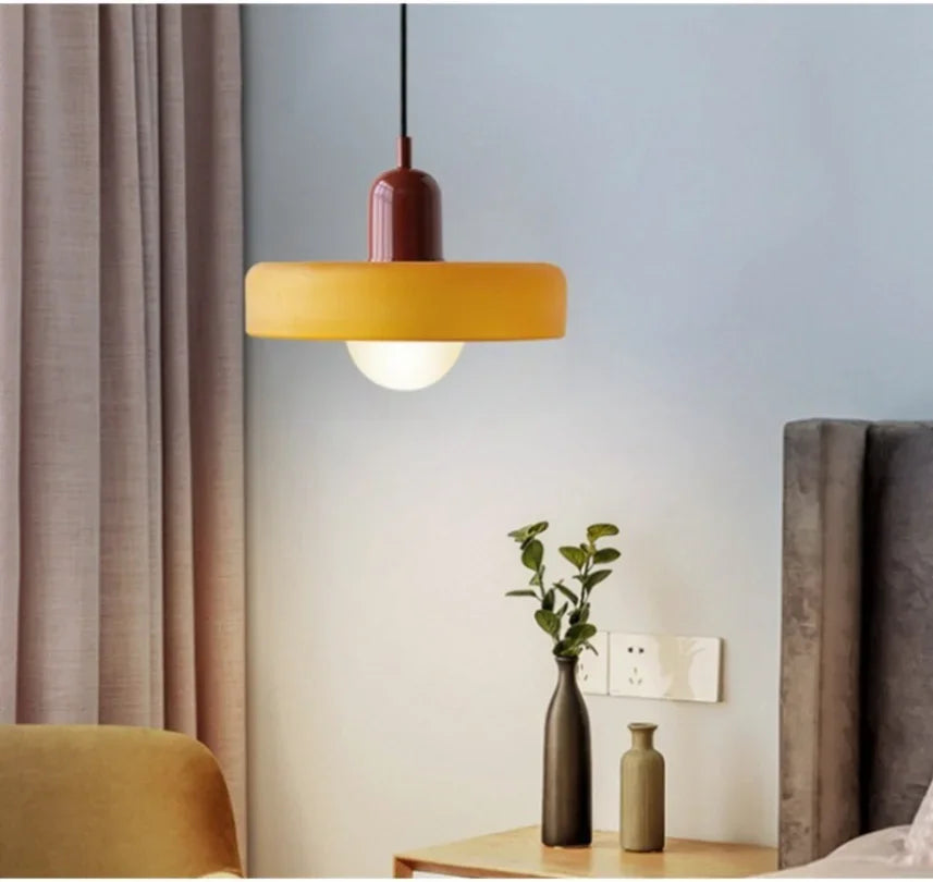 Modern Glass Pendant Lights Kitchen Restaurant Hanging Lamp Ceiling Chandeliers Nordic Decoration Denmark Orange Decor Lighting