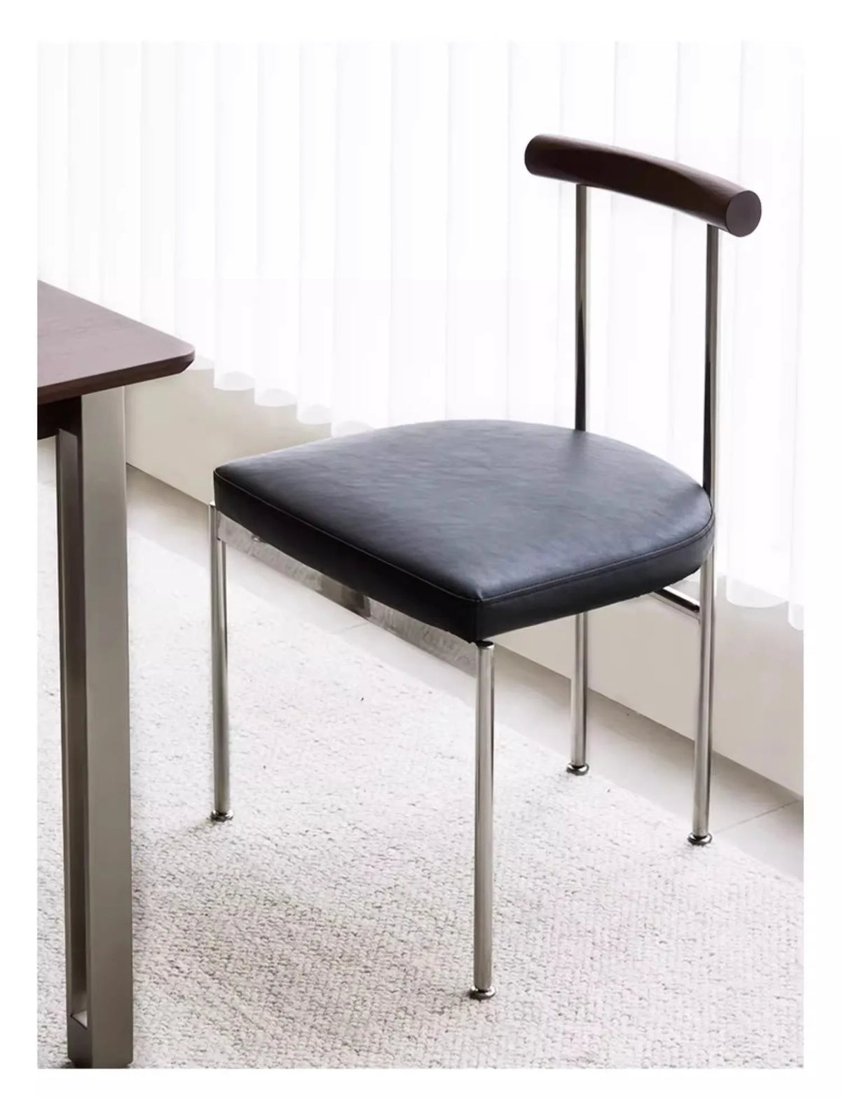 Bauhaus Style Dining Chair Household Restaurant Seat Ergonomic Backrest Desk Chair Modern Study Office Side Chair for Home
